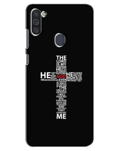 Чехол для Samsung Galaxy M11 с картинкой «Текстовый крест» Чехол для Samsung Galaxy M11 с картинкой «Текстовый крест»