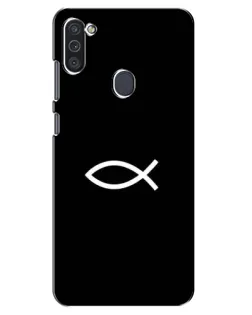 Чехол для Samsung Galaxy M11 с картинкой «Символ рыбы Jesus» Чехол для Samsung Galaxy M11 с картинкой «Символ рыбы Jesus»