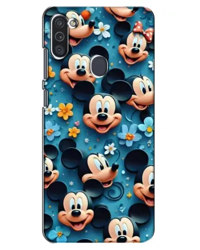 Чехол для Samsung Galaxy M11 с картинкой «Паттерн Микки и Минни»