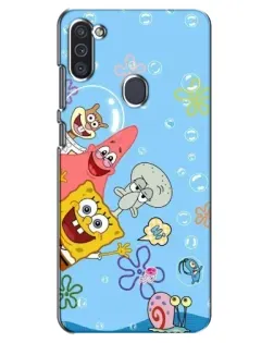Чехол для Samsung Galaxy M11 с картинкой «Веселые пузырьки»