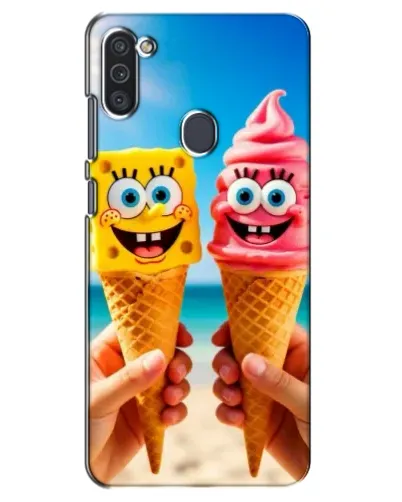 Чехол для Samsung Galaxy M11 с картинкой «Спанч Боб мороженое» Чехол для Samsung Galaxy M11 с картинкой «Спанч Боб мороженое»