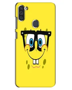 Чехол для Samsung Galaxy M11 с картинкой «Минималистичный Спанч Боб»