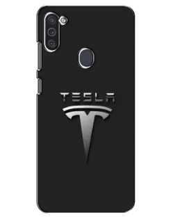 Чохол для Samsung Galaxy M11 з картинкою «Сталевий логотип Tesla» Чохол для Samsung Galaxy M11 з картинкою «Сталевий логотип Tesla»