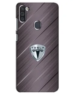 Чохол для Samsung Galaxy M11 з картинкою «Металева текстура Tesla» Чохол для Samsung Galaxy M11 з картинкою «Металева текстура Tesla»