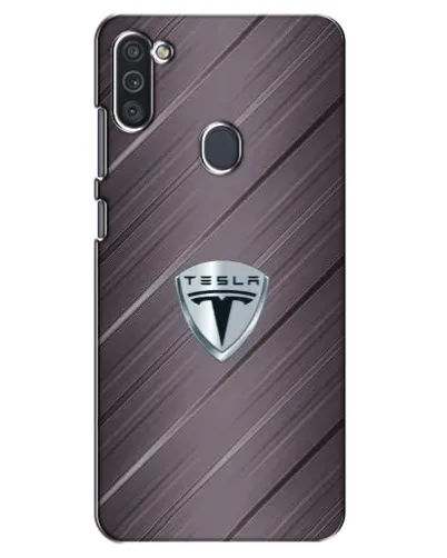 Чехол для Samsung Galaxy M11 с картинкой «Металлическая текстура Tesla» Чехол для Samsung Galaxy M11 с картинкой «Металлическая текстура Tesla»