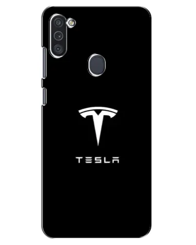 Чехол для Samsung Galaxy M11 с картинкой «Tesla White Logo» Чехол для Samsung Galaxy M11 с картинкой «Tesla White Logo»