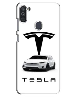 Чохол для Samsung Galaxy M11 з картинкою «Tesla White Style» Чохол для Samsung Galaxy M11 з картинкою «Tesla White Style»