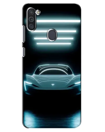 Чехол для Samsung Galaxy M11 с картинкой «Tesla в неоне» Чехол для Samsung Galaxy M11 с картинкой «Tesla в неоне»
