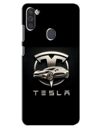 Чехол для Samsung Galaxy M11 с картинкой «Tesla — серебристое авто» Чехол для Samsung Galaxy M11 с картинкой «Tesla — серебристое авто»