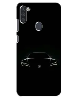 Чехол для Samsung Galaxy M11 с картинкой «Mercedes — силуэт авто» Чехол для Samsung Galaxy M11 с картинкой «Mercedes — силуэт авто»