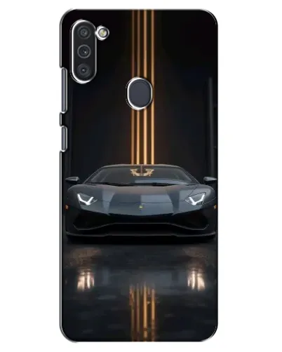 Чехол для Samsung Galaxy M11 с картинкой «Lamborghini золотые линии»