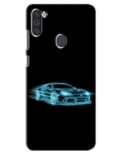 Чехол для Samsung Galaxy M11 с картинкой «Неоновый контур Lamborghini» Чехол для Samsung Galaxy M11 с картинкой «Неоновый контур Lamborghini»