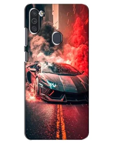 Чехол для Samsung Galaxy M11 с картинкой «Lamborghini красный дым»