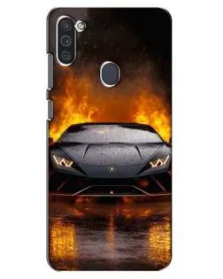 Чехол для Samsung Galaxy M11 с картинкой «Lamborghini в огне» Чехол для Samsung Galaxy M11 с картинкой «Lamborghini в огне»