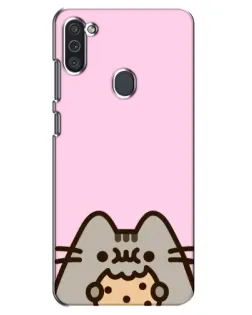 Чехол для Samsung Galaxy M11 с картинкой «Pusheen и печенье»
