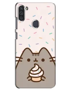 Чехол для Samsung Galaxy M11 с картинкой «Пушин с кексом»