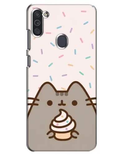 Чехол для Samsung Galaxy M11 с картинкой «Пушин с кексом»