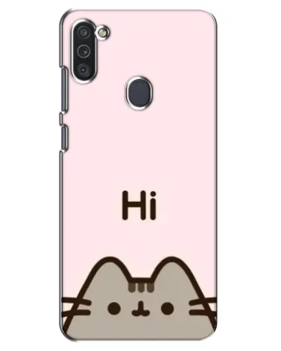 Чехол для Samsung Galaxy M11 с картинкой «Пушин говорит Hi»
