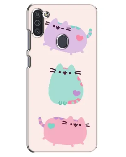 Чехол для Samsung Galaxy M11 с картинкой «Pusheen трио»
