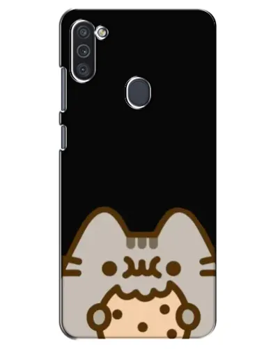 Чехол для Samsung Galaxy M11 с картинкой «Пушин на черном»