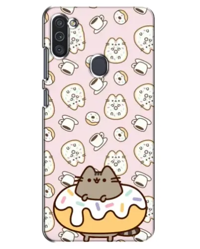 Чехол для Samsung Galaxy M11 с картинкой «Пушин на пончике»