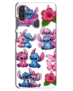 Чехол для Samsung Galaxy M11 с картинкой «Стикеры Stitch и Angel» Чехол для Samsung Galaxy M11 с картинкой «Стикеры Stitch и Angel»