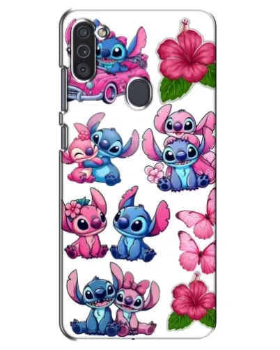 Чехол для Samsung Galaxy M11 с картинкой «Стикеры Stitch и Angel»