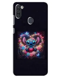 Чехол для Samsung Galaxy M11 с картинкой «Stitch в цветах» Чехол для Samsung Galaxy M11 с картинкой «Stitch в цветах»