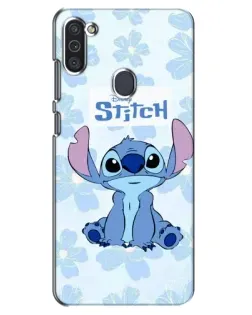 Чехол для Samsung Galaxy M11 с картинкой «Stitch среди цветов» Чехол для Samsung Galaxy M11 с картинкой «Stitch среди цветов»