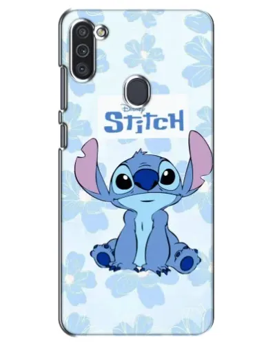 Чехол для Samsung Galaxy M11 с картинкой «Stitch среди цветов»