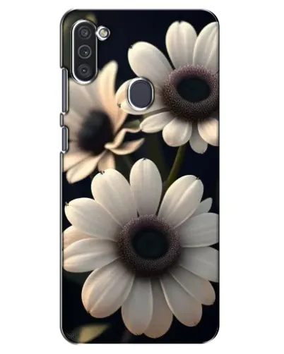 Чехол для Samsung Galaxy M11 с картинкой «Белые маргаритки макро»