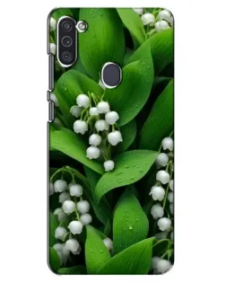 Чехол для Samsung Galaxy M11 с картинкой «Ландыши в зелени»