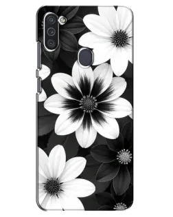 Чехол для Samsung Galaxy M11 с картинкой «Монохромные астры»