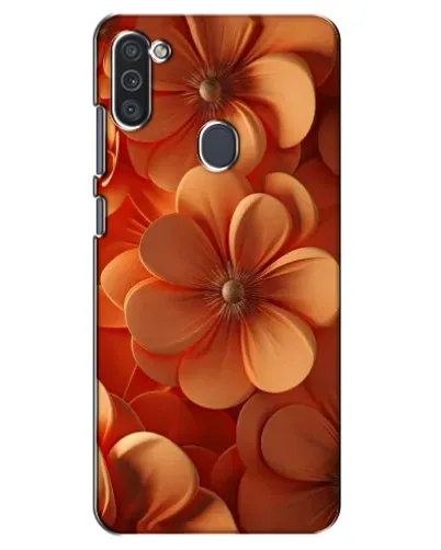 Чехол для Samsung Galaxy M11 с картинкой «Оранжевый макро цветок»
