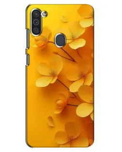 Чехол для Samsung Galaxy M11 с картинкой «Золотые лепестки»