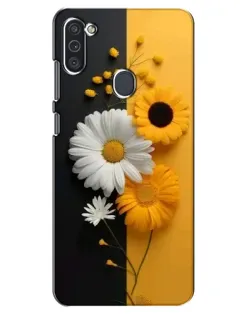 Чехол для Samsung Galaxy M11 с картинкой «Подсолнух и ромашка»