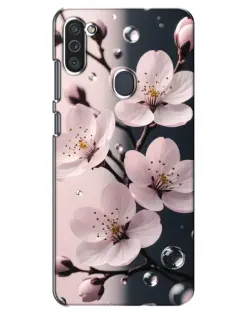 Чехол для Samsung Galaxy M11 с картинкой «Нежная сакура и капли»