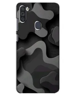 Чохол для Samsung Galaxy M11 з картинкою «Темний абстрактний камуфляж»