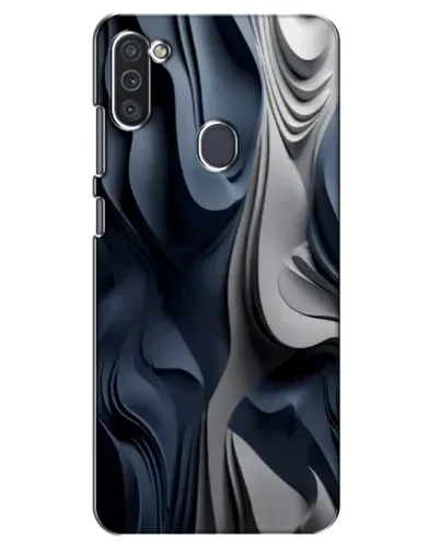 Чехол для Samsung Galaxy M11 с картинкой «Объемные синие складки»