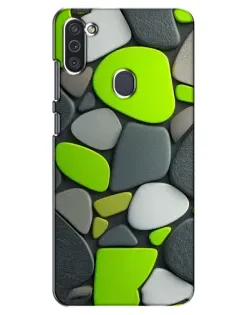 Чехол для Samsung Galaxy M11 с картинкой «Яркая неоновая галька»