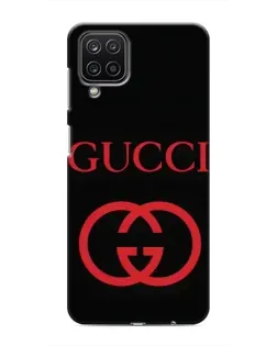 Чохол для Samsung Galaxy M12 з картинкою «Gucci — червоний логотип»