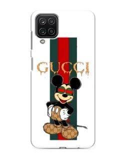 Чохол для Samsung Galaxy M12 з картинкою «Міккі Маус Gucci — смуги»