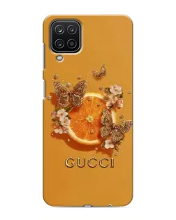 Чохол для Samsung Galaxy M12 з картинкою «Gucci — золоті метелики»