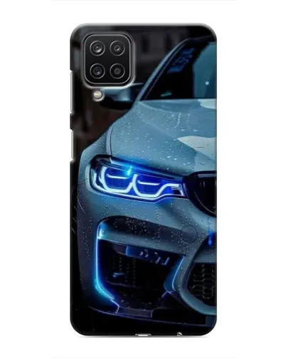 Чехол для Samsung Galaxy M12 с картинкой «Взгляд BMW с синими фарами»
