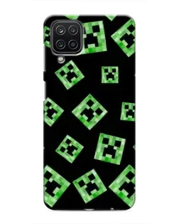Чехол для Samsung Galaxy M12 с картинкой «Паттерн с криперами» Чехол для Samsung Galaxy M12 с картинкой «Паттерн с криперами»