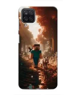 Чехол для Samsung Galaxy M12 с картинкой «Стив в лесу» Чехол для Samsung Galaxy M12 с картинкой «Стив в лесу»