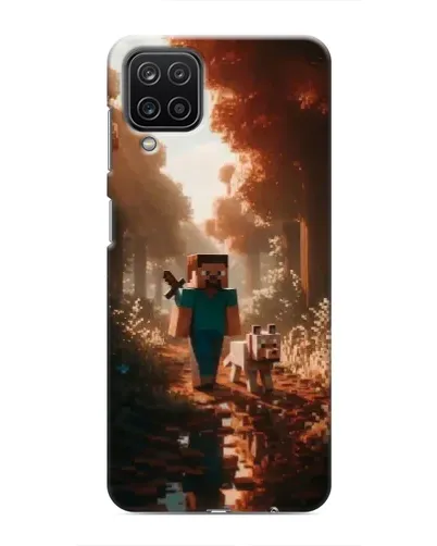 Чехол для Samsung Galaxy M12 с картинкой «Стив в лесу» Чехол для Samsung Galaxy M12 с картинкой «Стив в лесу»