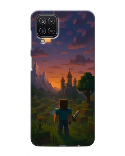 Чехол для Samsung Galaxy M12 с картинкой «Стив у башни» Чехол для Samsung Galaxy M12 с картинкой «Стив у башни»