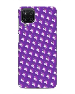Чехол для Samsung Galaxy M12 с картинкой «Единороги на фиолетовом»