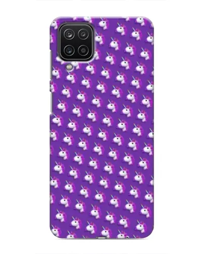 Чехол для Samsung Galaxy M12 с картинкой «Единороги на фиолетовом»